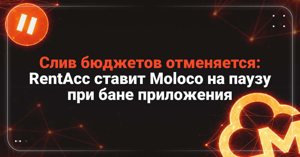 Слив бюджетов отменяется: RentAcc ставит Moloco на паузу