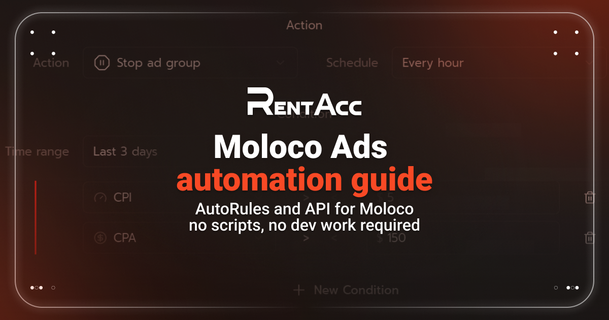 Cover for Guide for in-app: how to automate advertising in Moloco Ads. AutoRules and API without workarounds